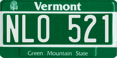 VT license plate NLO521