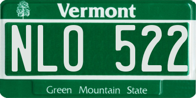 VT license plate NLO522