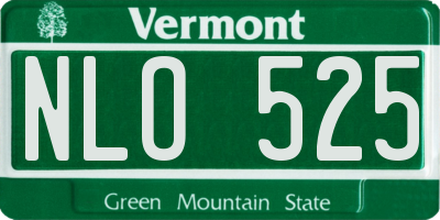 VT license plate NLO525