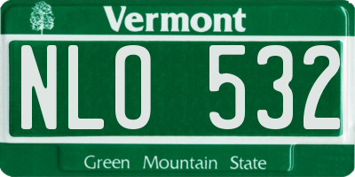 VT license plate NLO532