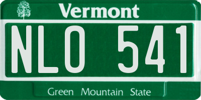 VT license plate NLO541