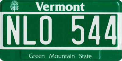 VT license plate NLO544
