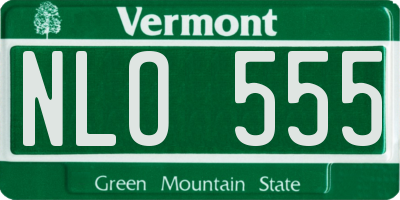 VT license plate NLO555