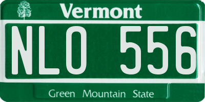 VT license plate NLO556