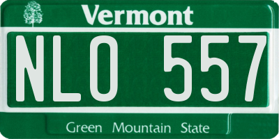 VT license plate NLO557