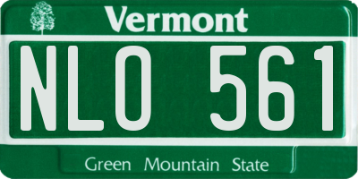 VT license plate NLO561