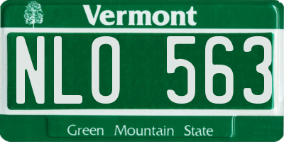 VT license plate NLO563