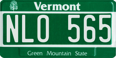 VT license plate NLO565