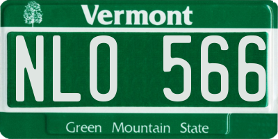 VT license plate NLO566