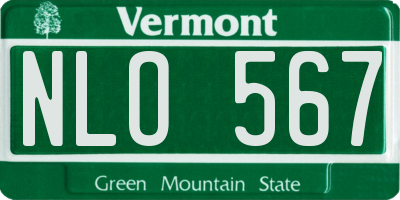 VT license plate NLO567