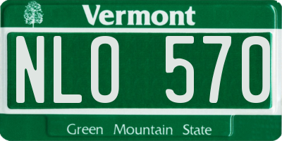 VT license plate NLO570