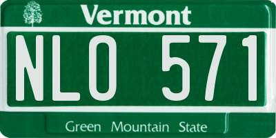 VT license plate NLO571