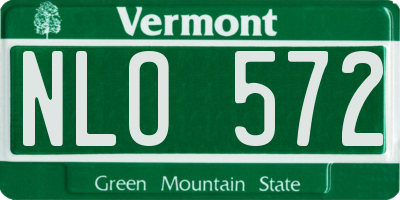 VT license plate NLO572