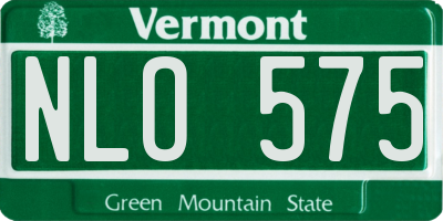 VT license plate NLO575