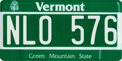 VT license plate NLO576