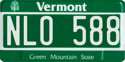 VT license plate NLO588