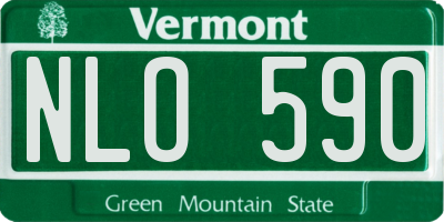VT license plate NLO590