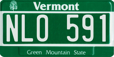 VT license plate NLO591