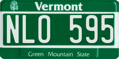 VT license plate NLO595