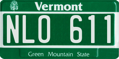 VT license plate NLO611