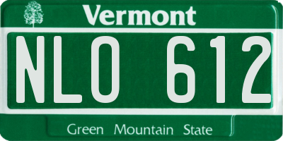 VT license plate NLO612