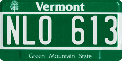 VT license plate NLO613