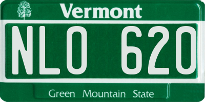 VT license plate NLO620