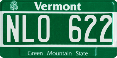 VT license plate NLO622