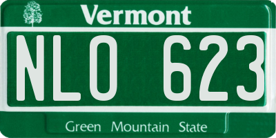 VT license plate NLO623