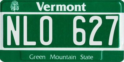 VT license plate NLO627