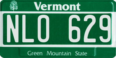 VT license plate NLO629