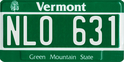 VT license plate NLO631