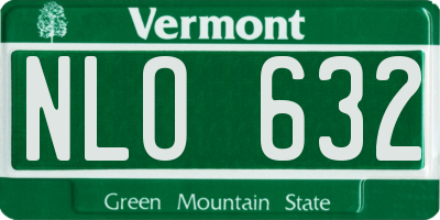 VT license plate NLO632
