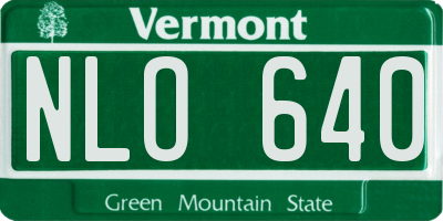 VT license plate NLO640