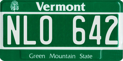 VT license plate NLO642