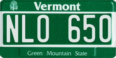 VT license plate NLO650