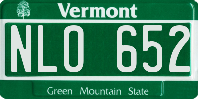 VT license plate NLO652