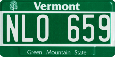 VT license plate NLO659
