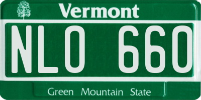 VT license plate NLO660