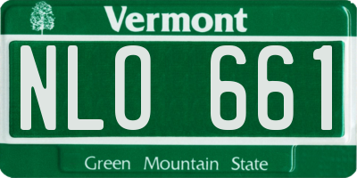 VT license plate NLO661