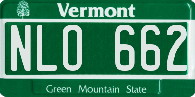VT license plate NLO662