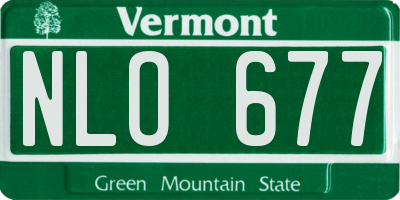 VT license plate NLO677