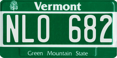 VT license plate NLO682