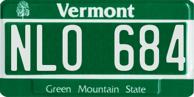 VT license plate NLO684