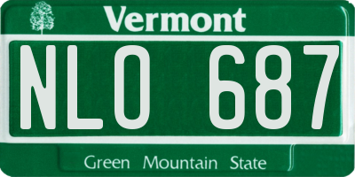 VT license plate NLO687