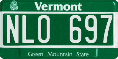 VT license plate NLO697
