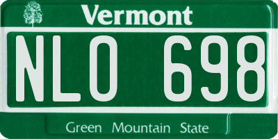 VT license plate NLO698