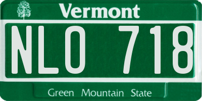 VT license plate NLO718