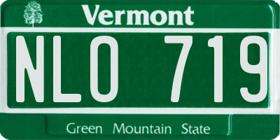 VT license plate NLO719