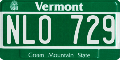 VT license plate NLO729